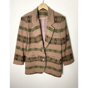 Vintage NINETY CLOTHING CO Western Geo Navajo Jacket Buffalo Nickel Buttons M
